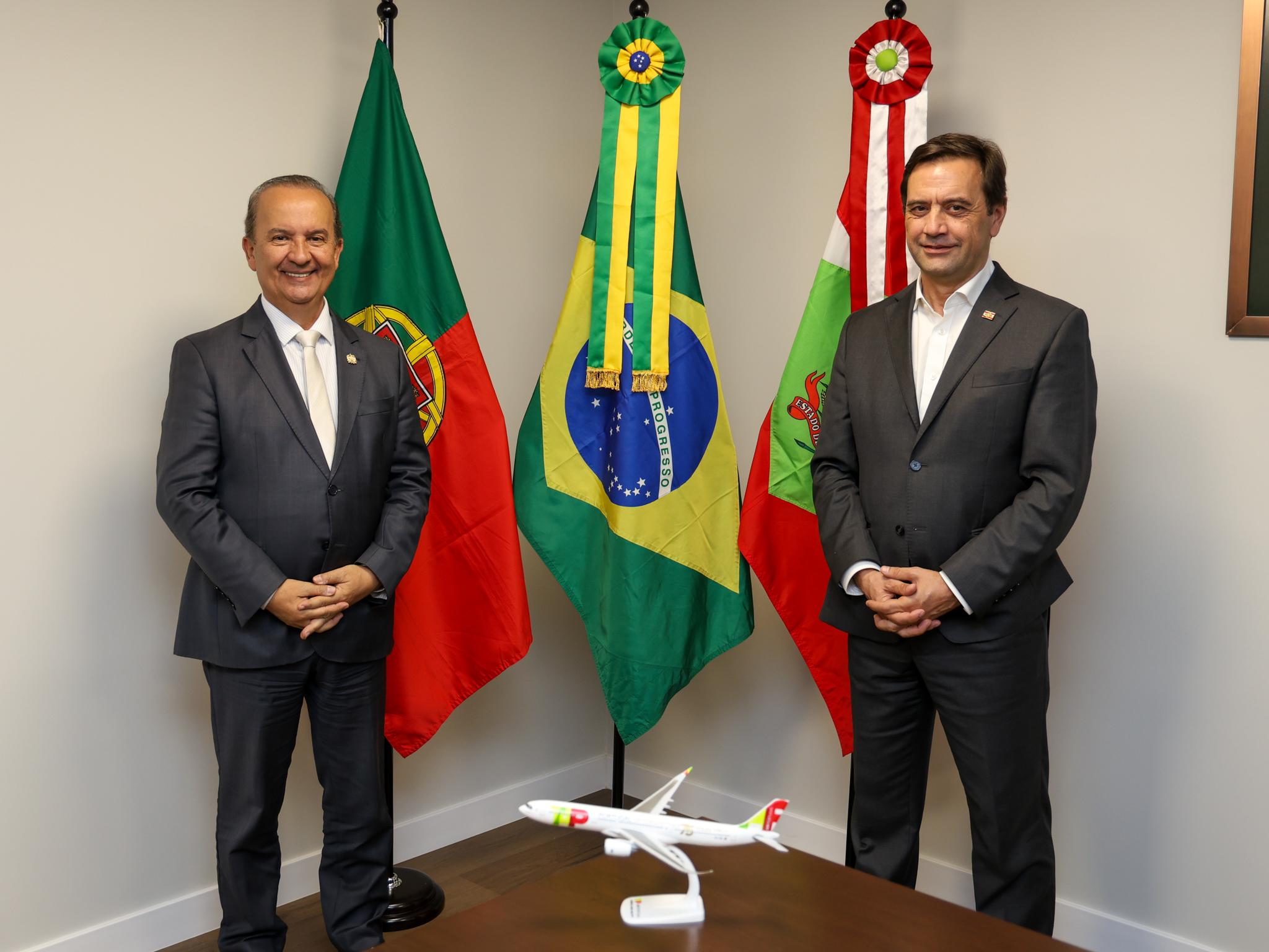 SAN sedia encontro entre governador Jorginho Mello e CEO da TAP Air Portugal